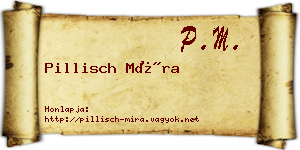 Pillisch Míra névjegykártya